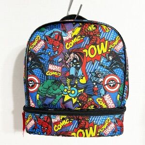 Marvel Comics Hero All Over Print Insulated Rectangle Lunch Bag Two Compartments